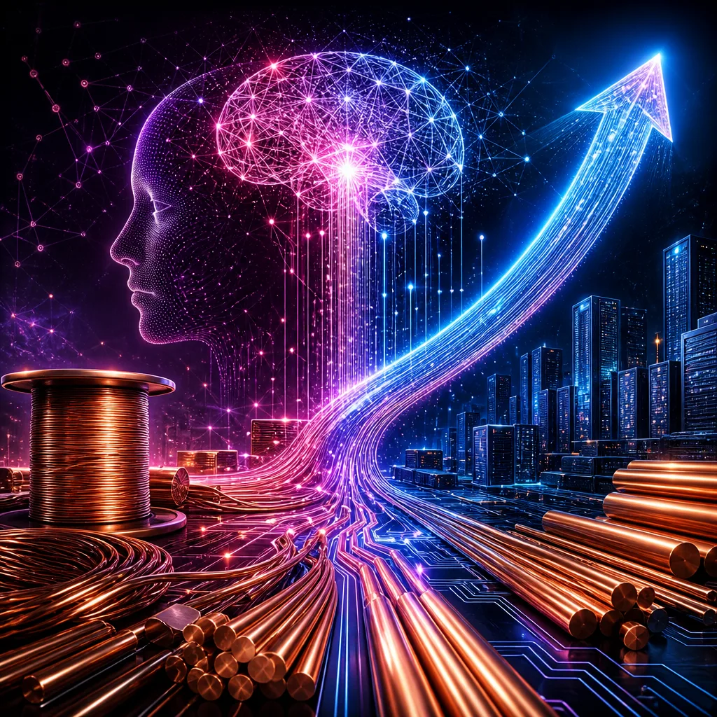 Illustration of La Inteligencia Artificial Desencadenará un Impactante Auge del Cobre