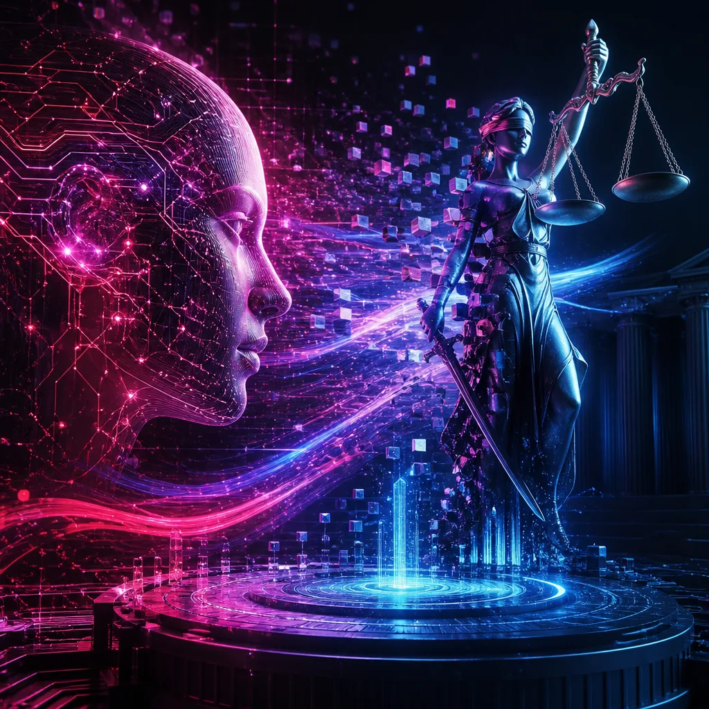 Illustration of Inteligencia Artificial: Escándalo Impactante que Sacude la Justicia