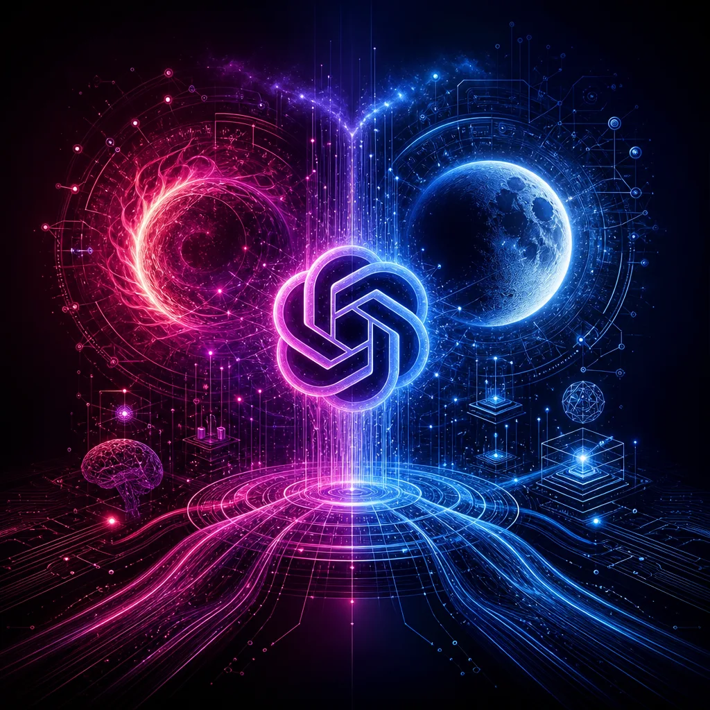 Illustration of OpenAI Lanza Impactantes Modelos GPT-6 Sol y Luna: Innovación Reveladora