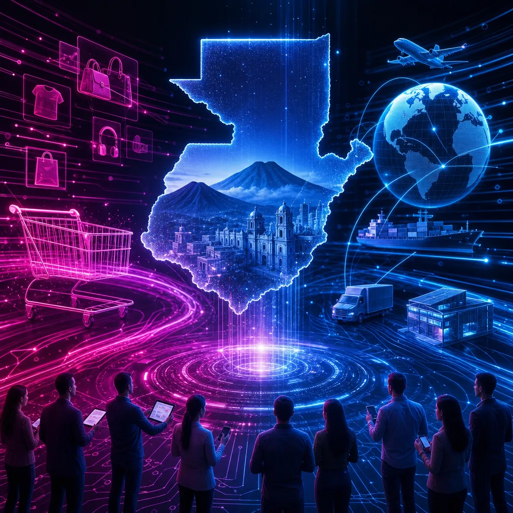 Illustration of Comercio Electrónico: El Impacto Revolucionario en Negocios de Guatemala