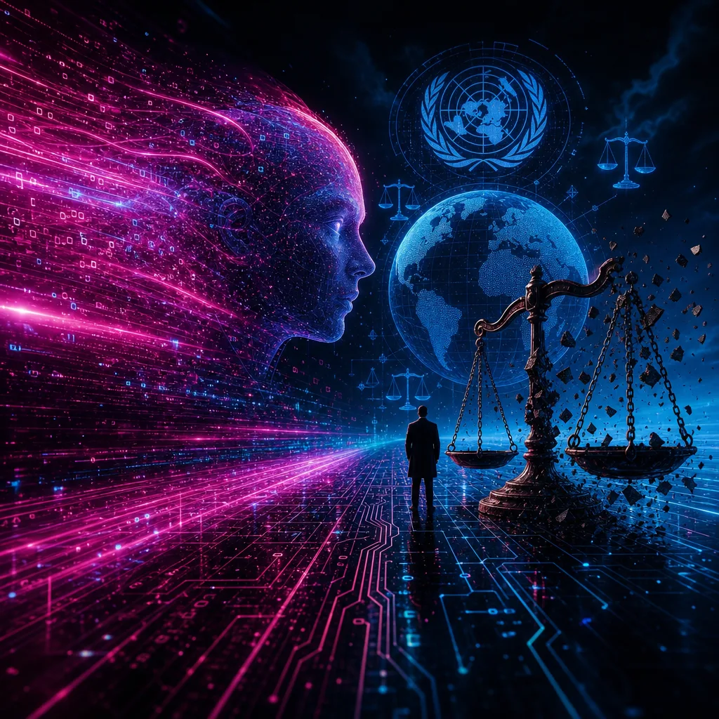 Illustration of AI Development Outpaces Lawmaking: Shocking UN Warning
