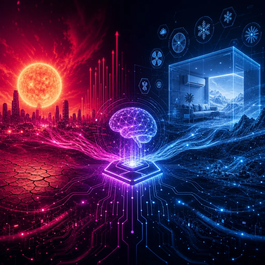 Illustration of Heat Waves: Stunning Rise in AI-Driven Cold Solutions