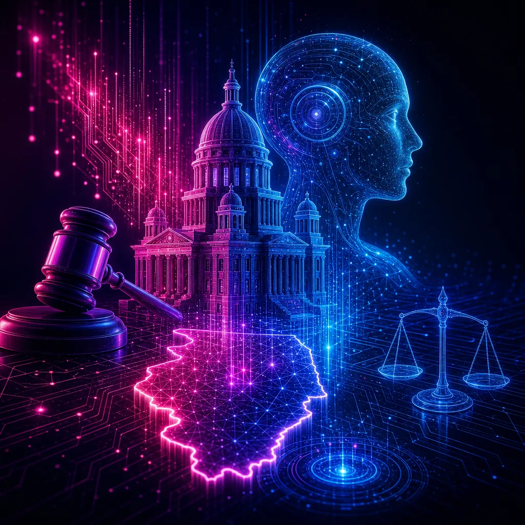 Illustration of Aprueba Illinois: Ley Histórica Que Revoluciona la Inteligencia Artificial