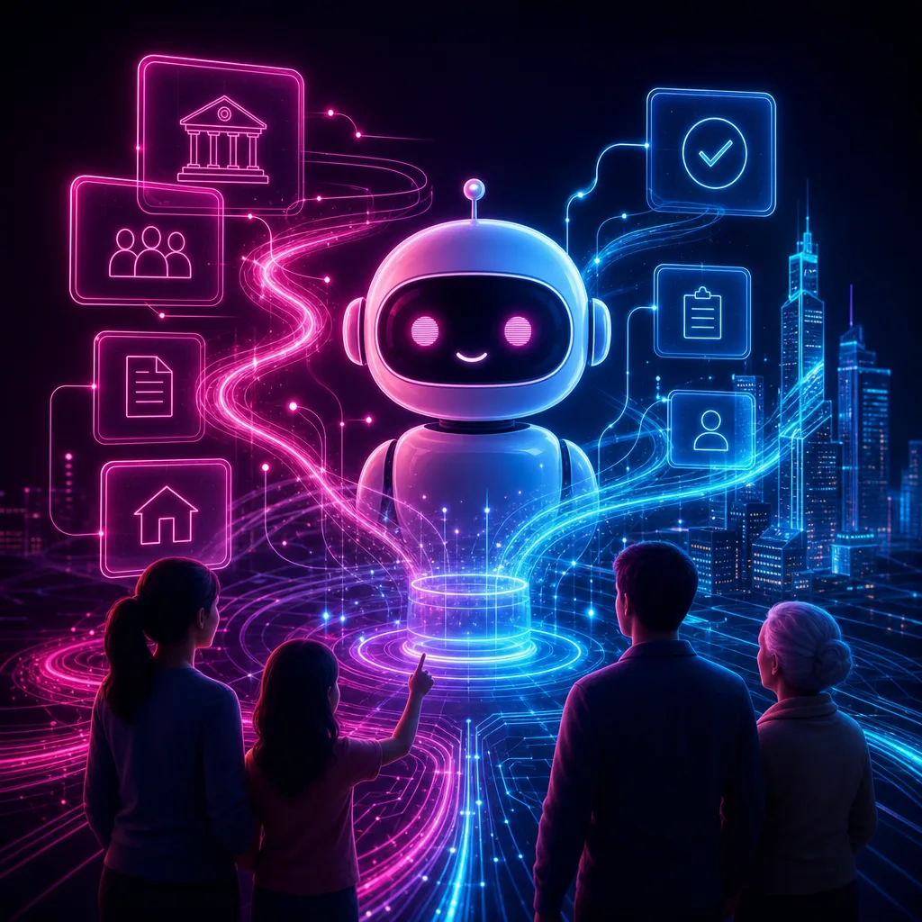 Illustration of Inteligencia Artificial: Innovador Bot Facilita Trámites de Vecinos Effortlessly