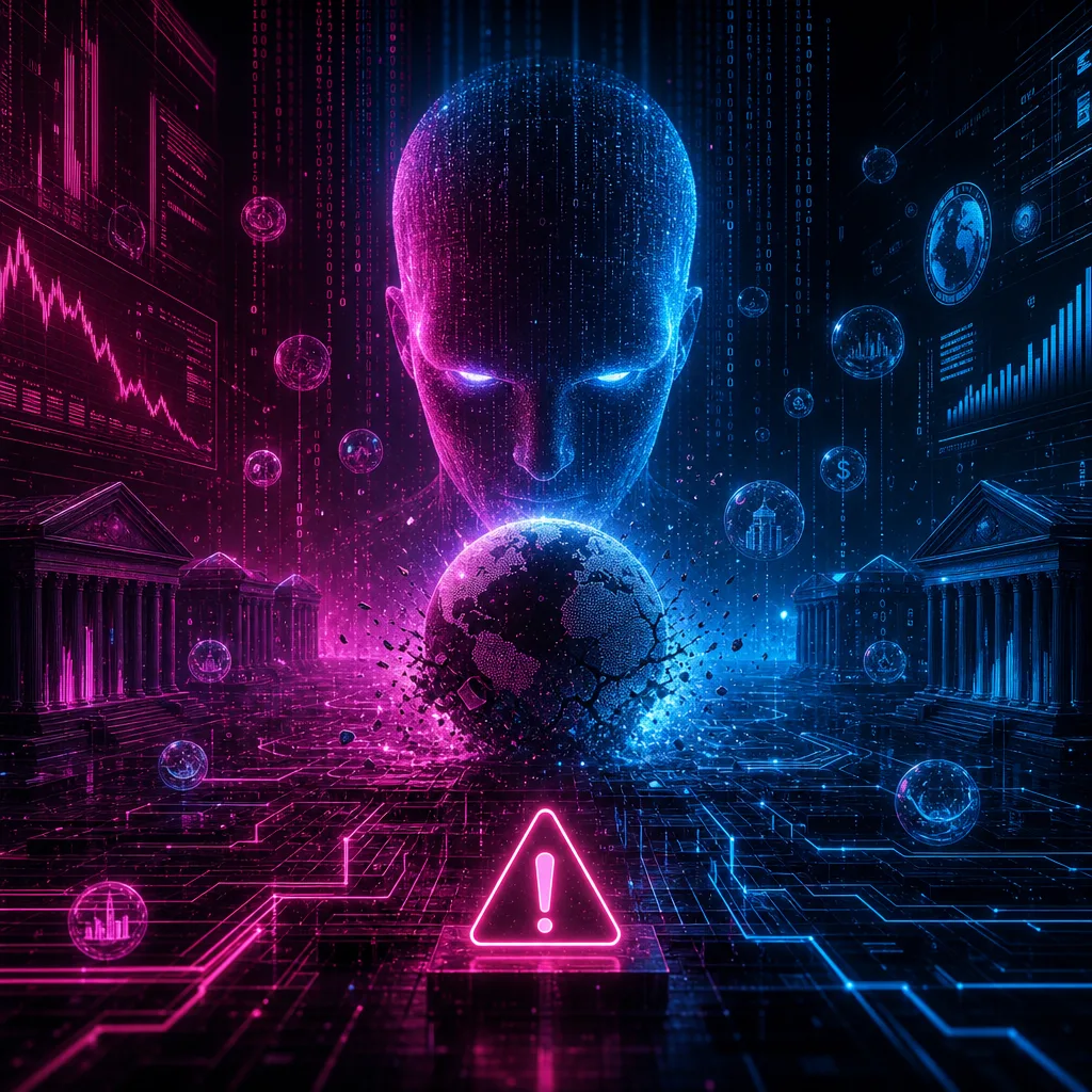 Illustration of Artificial Intelligence Warning: Major Threat to Global Financial Stability