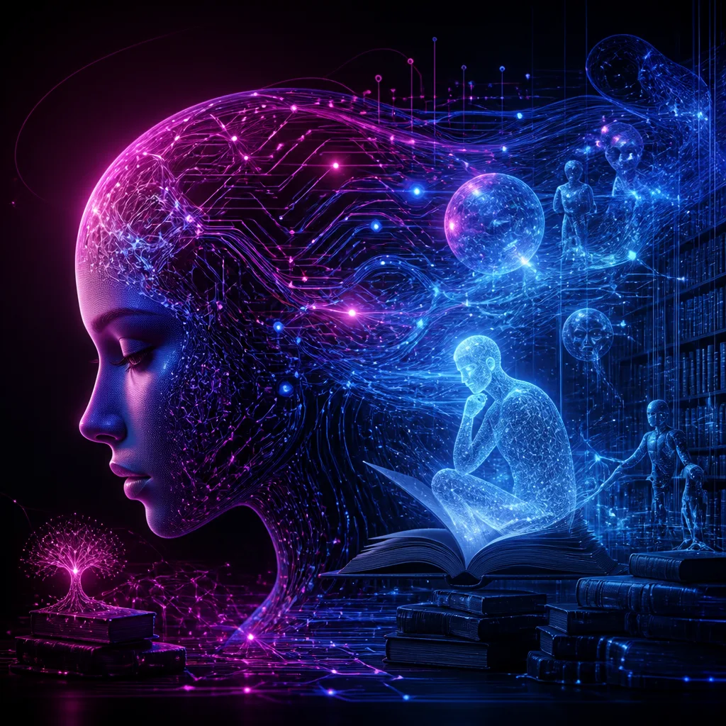 Illustration of Inteligencia Artificial: Reflexiones Reveladoras en la Literatura Moderna