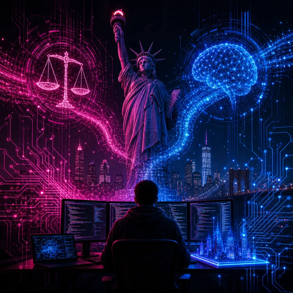 Illustration of Nueva York Amplía Regulación de IA: Impacto Crucial para Desarrolladores