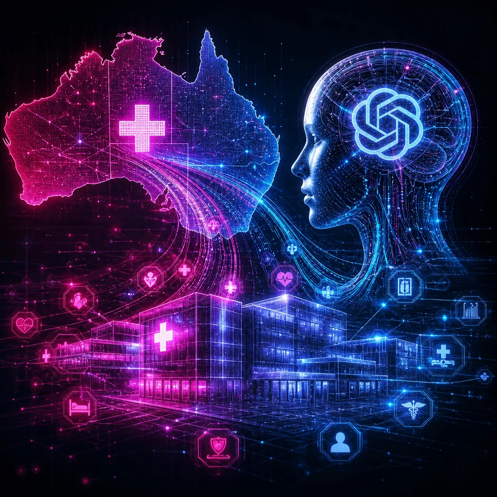 Illustration of OpenAI's AI Accesses Public Health System in Australia: Shocking Reveal