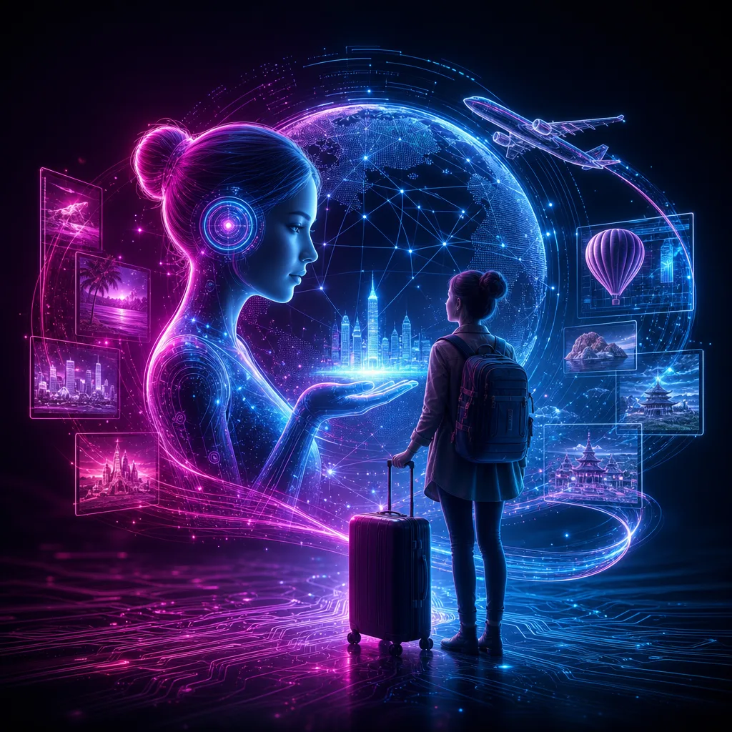 Illustration of Inteligencia Artificial: Tu Mejor Aliada para Aventuras de Viaje