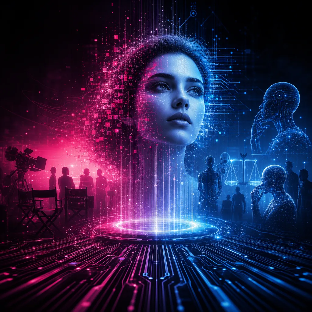 Illustration of Tilly Norwood Shines: Must-See AI-Led Film Divides Hollywood
