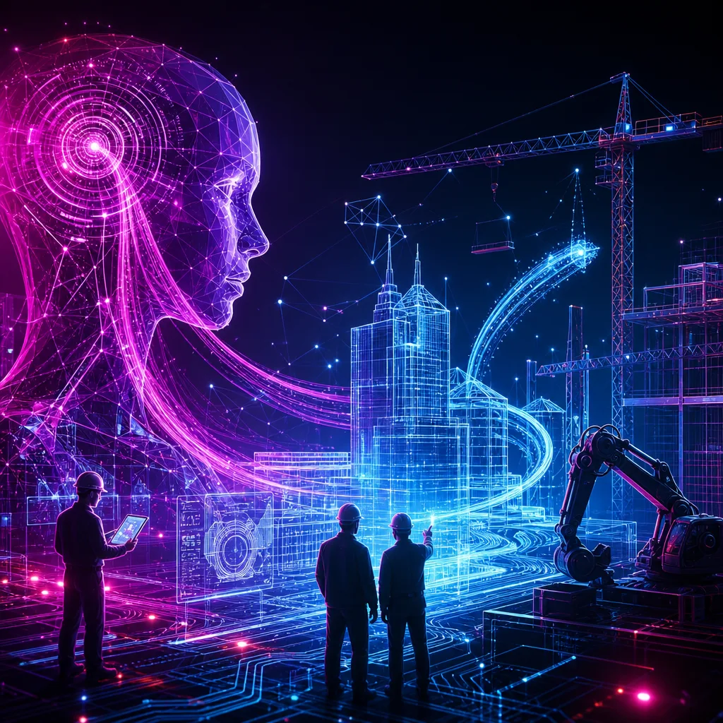 Illustration of Innovación: La Revolución Imprescindible en Inteligencia Artificial en Construcción
