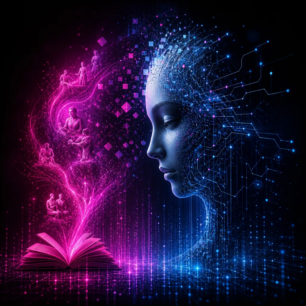 Illustration of Artprice News: Stunning Literary Masterpiece Becomes AI's Reflective Muse