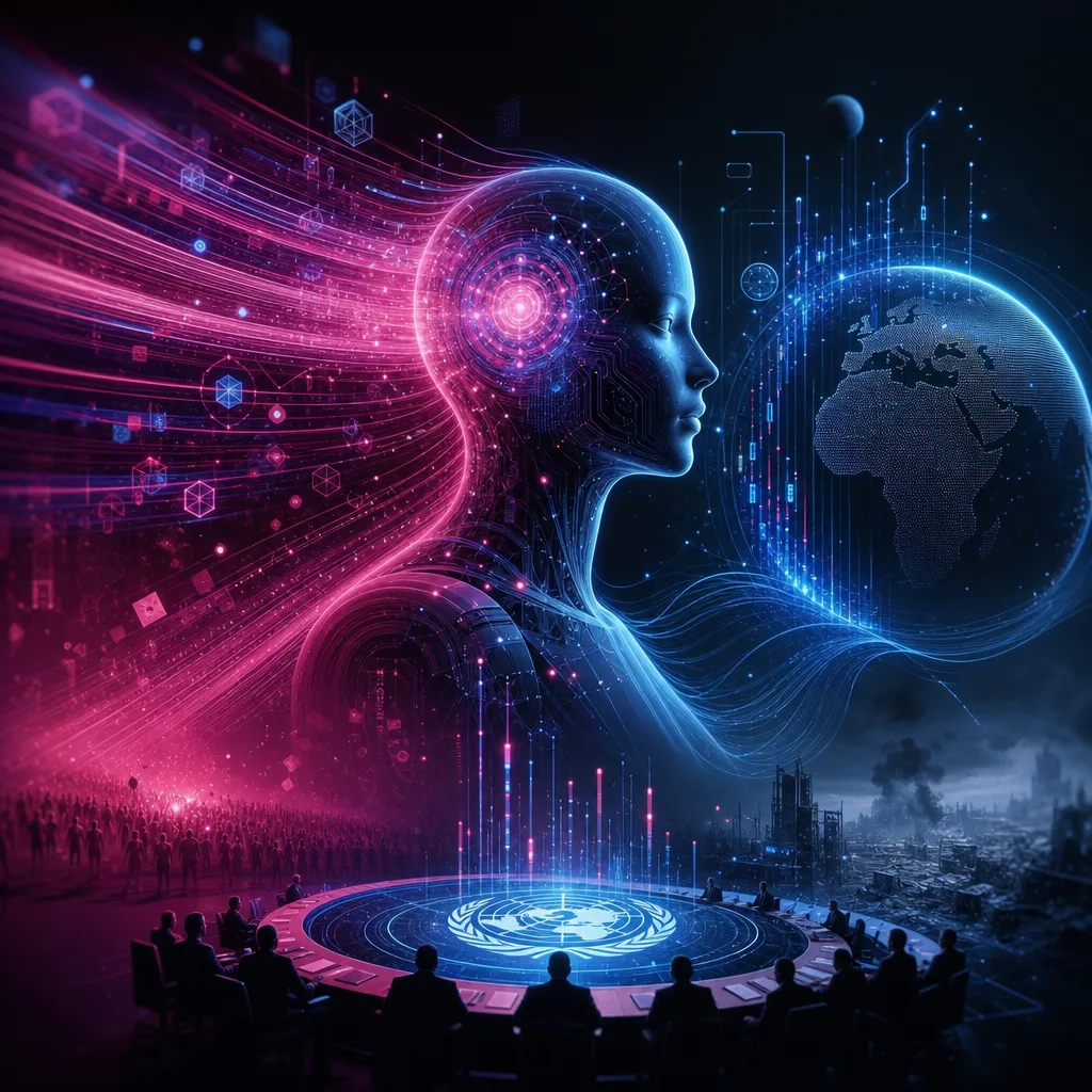 Illustration of Inteligencia Artificial Avanza Imparable: Inquietante Informe de la ONU