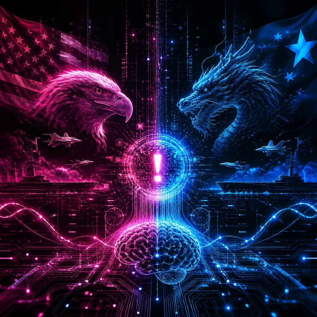 Illustration of Artificial Intelligence Error Nearly Provoked Major US-China Conflict