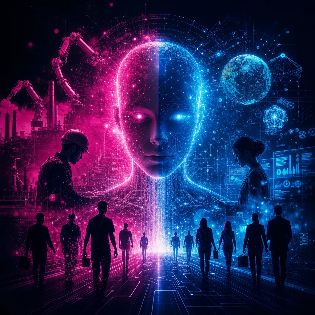 Illustration of INTELIGENCIA ARTIFICIAL: Nueva Herramienta Revolucionaria Impacta el Empleo