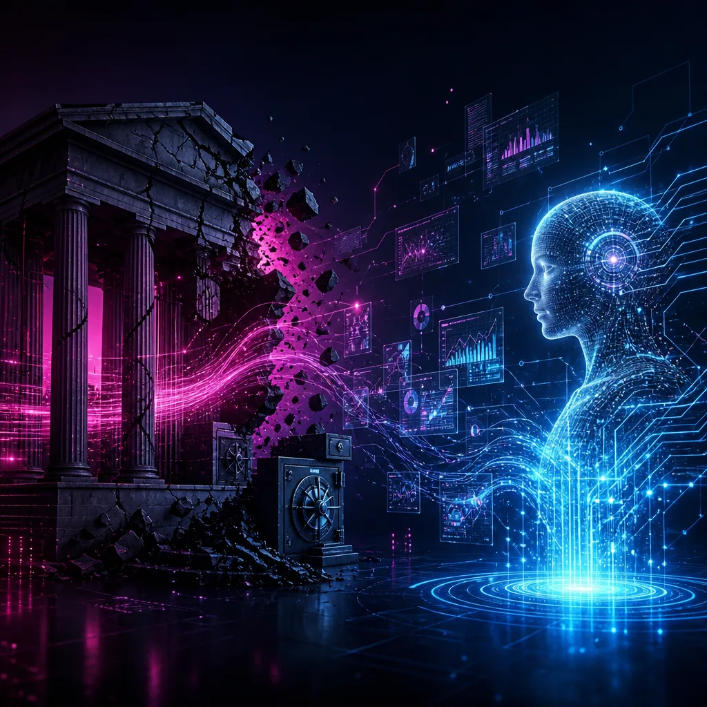 Illustration of La Banca Tradicional: Desafíos para Agentes de Inteligencia Artificial