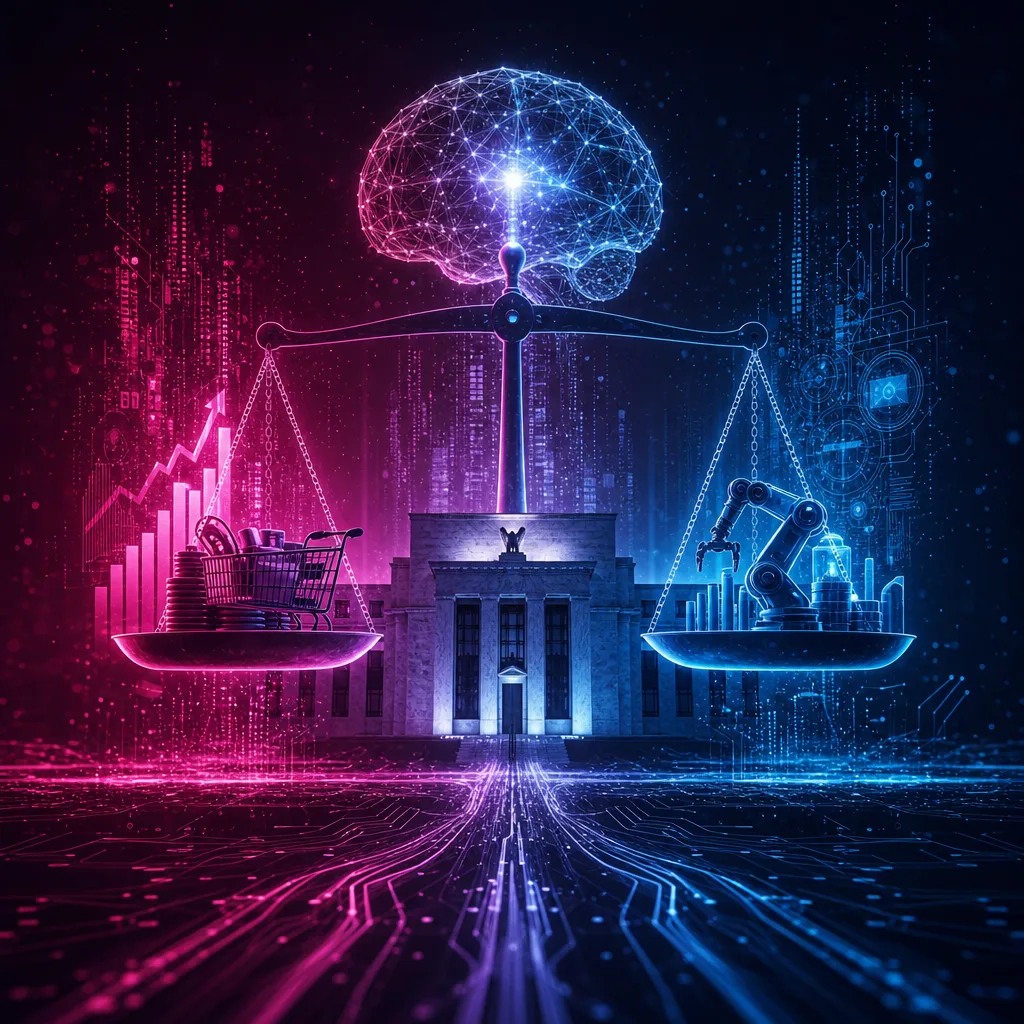 Illustration of Inteligencia Artificial Revelada: El Nuevo Reto Inflacionario para la Fed