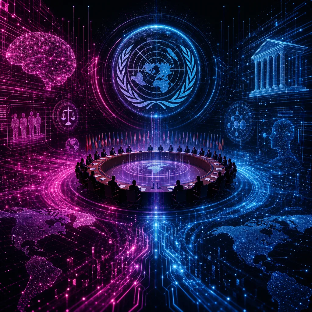 Illustration of AI Governance: UN's Bold Move to Prioritize International Agenda
