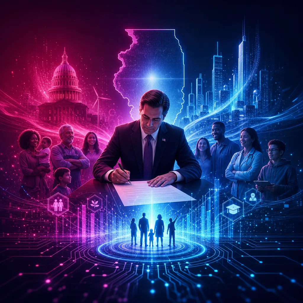 Illustration of Gobernador De Illinois Firma Histórica Ley: Un Impacto Transformador