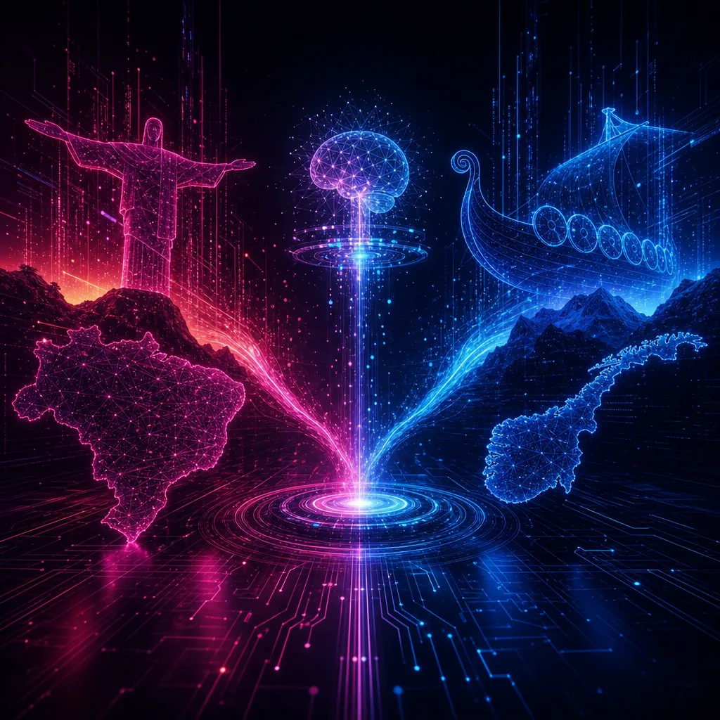 Illustration of Brasil vs Noruega: Stunning AI Insights on Who'll Triumph