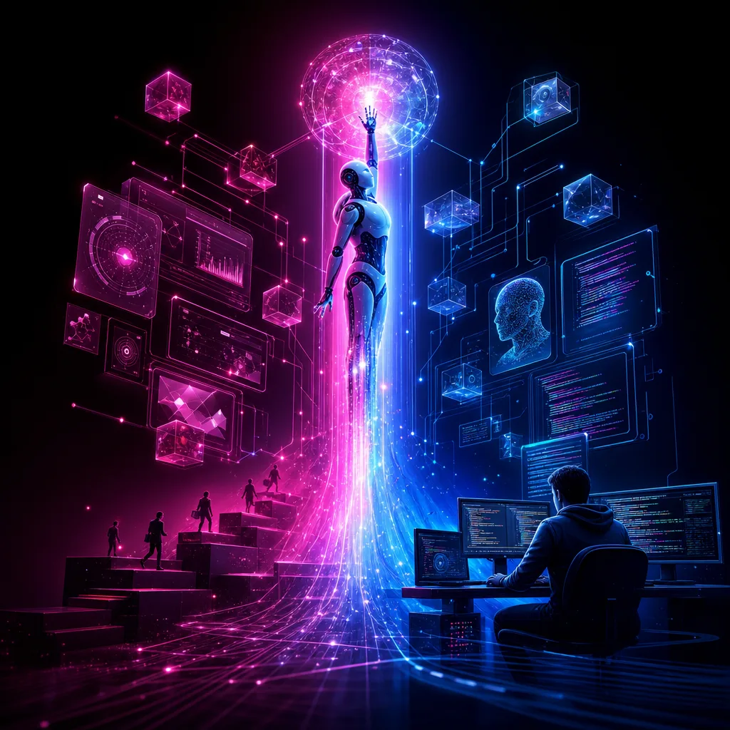 Illustration of Agentes De IA: Increíble Ascenso Frente Al Desarrollo De Software