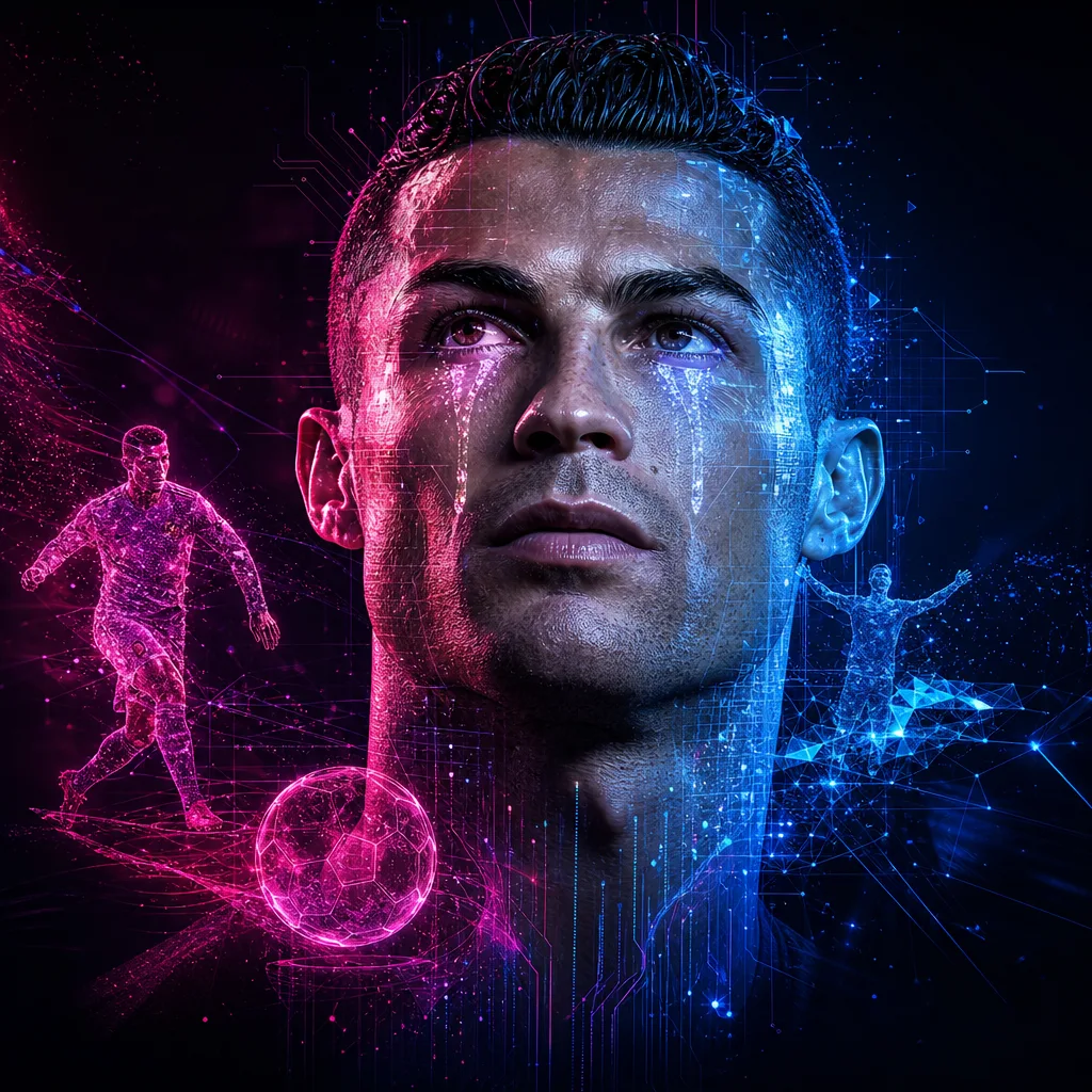 Illustration of Cristiano Ronaldo Image: Stunning AI Creation, Not Real Tears!