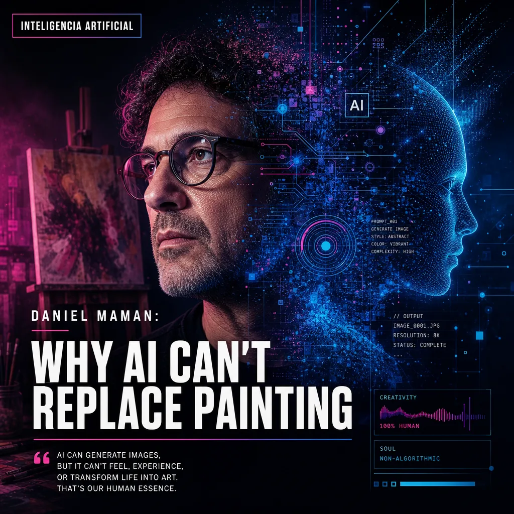 Illustration of Daniel Maman: Stunning Insights on Why AI Can't Replace Painting
