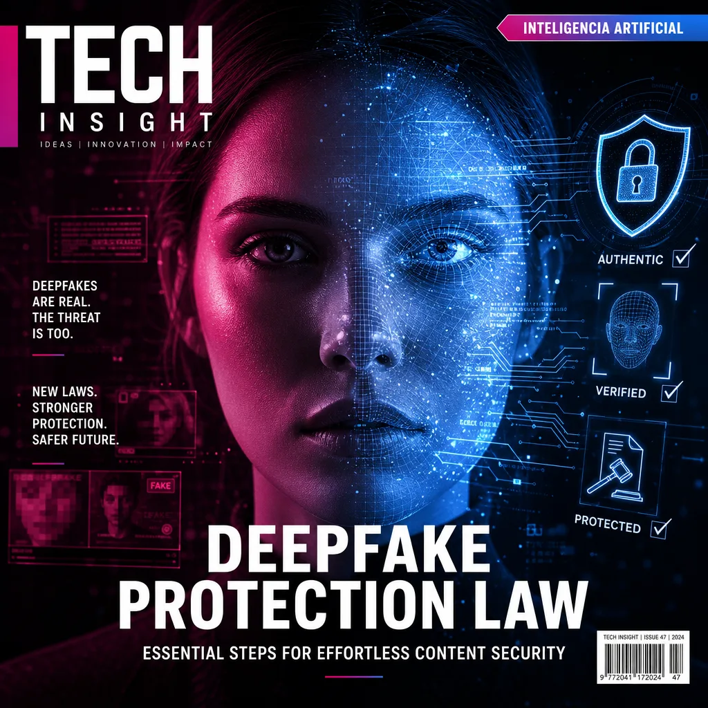 Illustration of Deepfake Protection Law: Essential Steps for Effortless Content Security