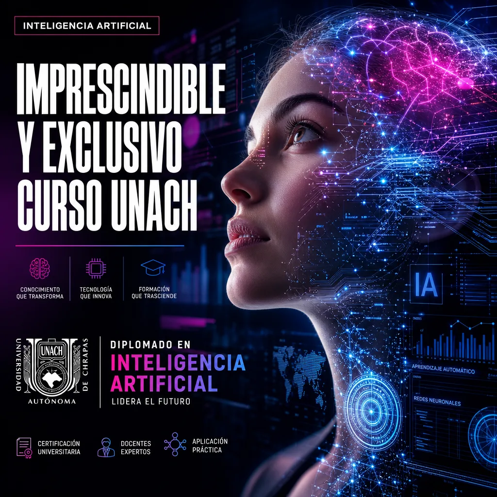 Illustration of Diplomado en Inteligencia Artificial: Imprescindible y Exclusivo Curso UNACH