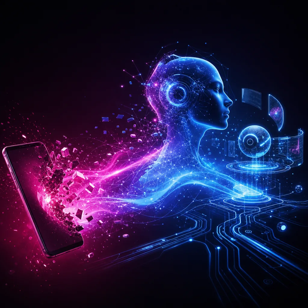 Illustration of Dispositivos IA: El Fin Asombroso de los Teléfonos Móviles
