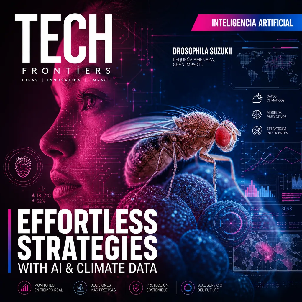 Illustration of Drosophila Suzukii: Effortless Strategies with AI & Climate Data