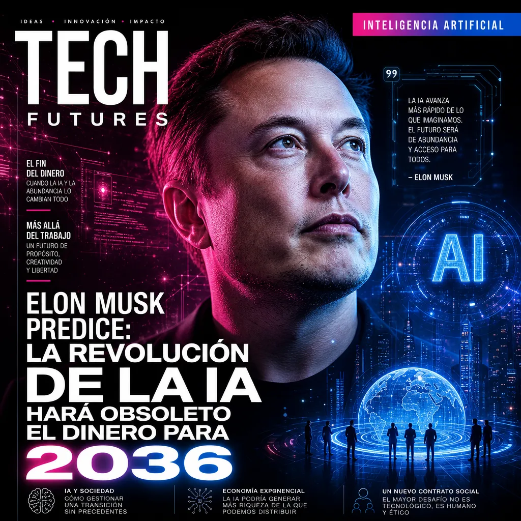 Illustration of Elon Musk Predicts: AI Revolution Will Make Money Obsolete by 2036