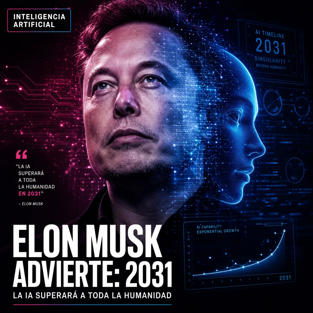 Illustration of Elon Musk Warns: 2031 AI to Surpass All Humanity