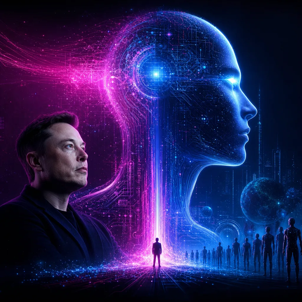 Illustration of Elon Musk Warns: 2031 AI to Surpass All Humanity