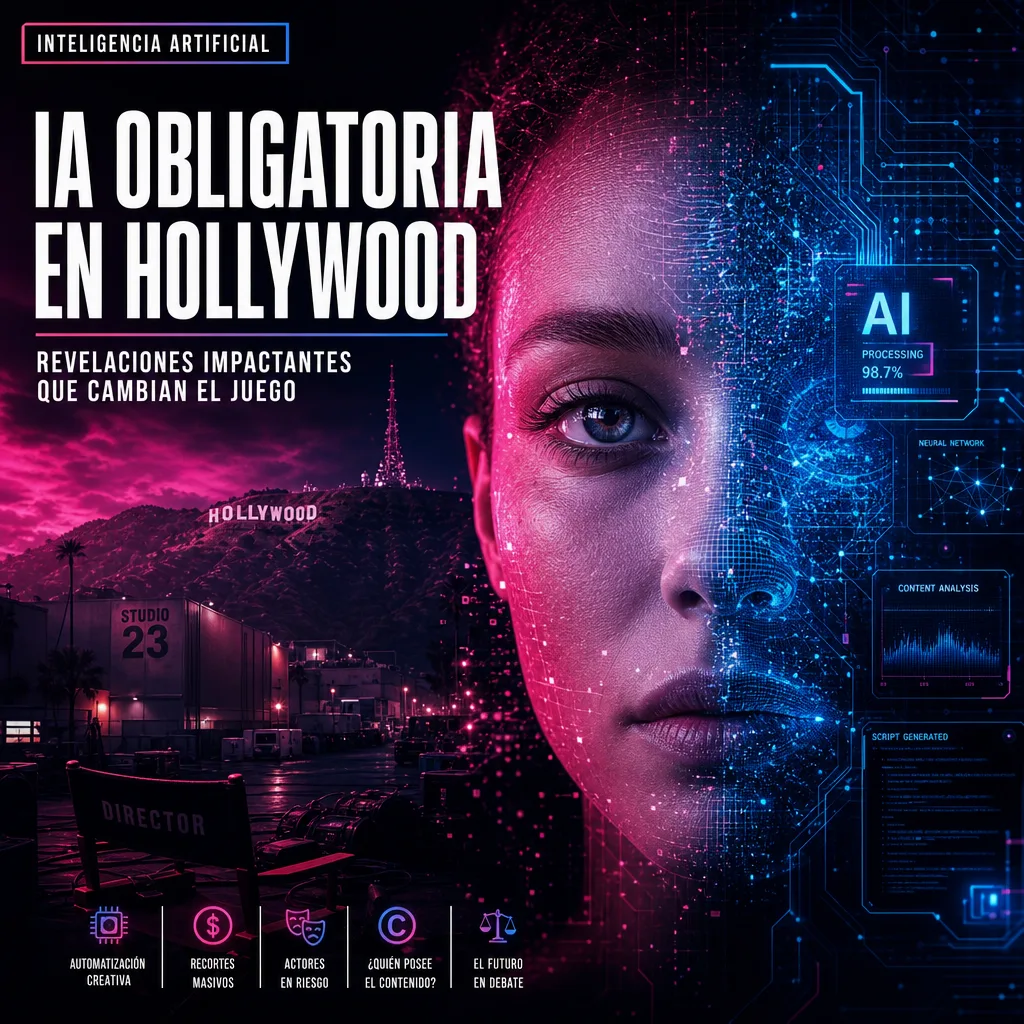 Illustration of Estudios De Hollywood: Revelaciones Impactantes Sobre La IA Obligatoria