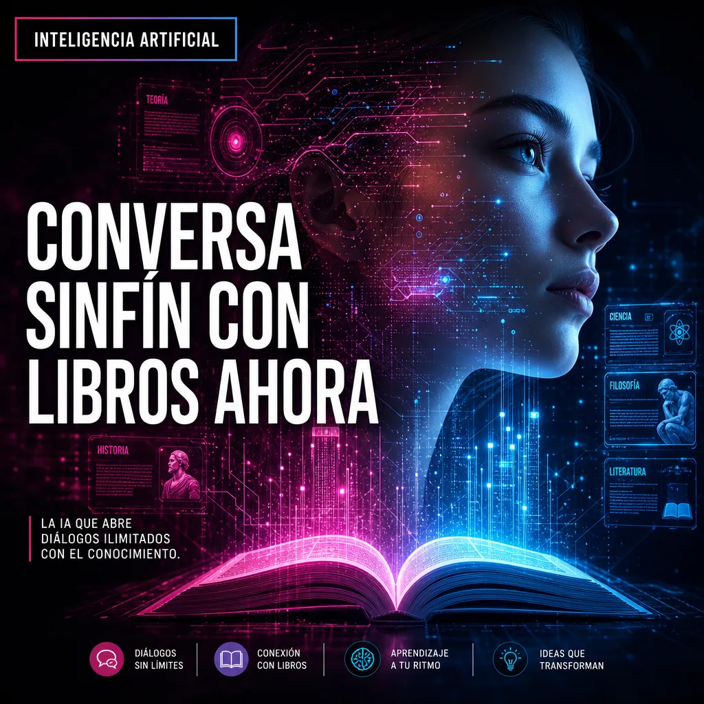 Illustration of IA Herramientas Transformadoras: Conversa Sinfín con Libros Ahora