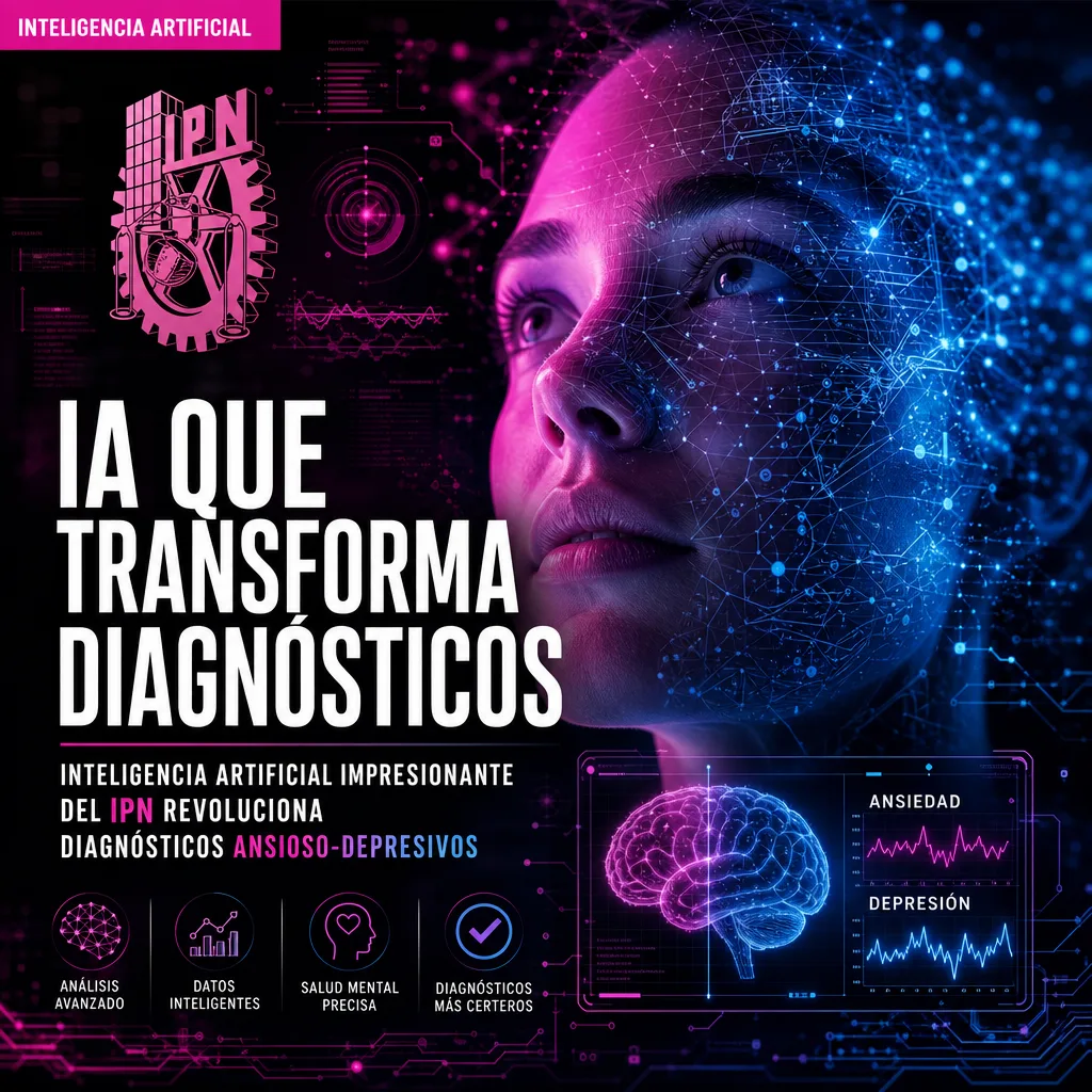 Illustration of Inteligencia Artificial Impresionante del IPN Revoluciona Diagnósticos Ansioso-Depresivos