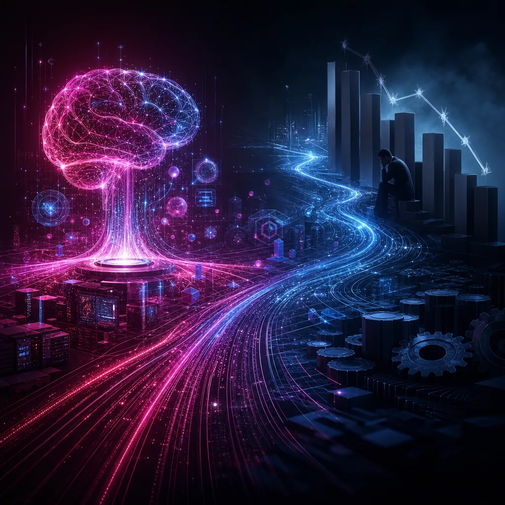 Illustration of Inteligencia Artificial: Impulso Asombroso Sin Rentabilidad Inmediata Para Empresas