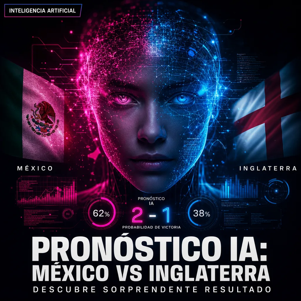 Illustration of Inteligencia Artificial Pronóstico: Descubre Sorprendente Resultado del México vs Inglaterra