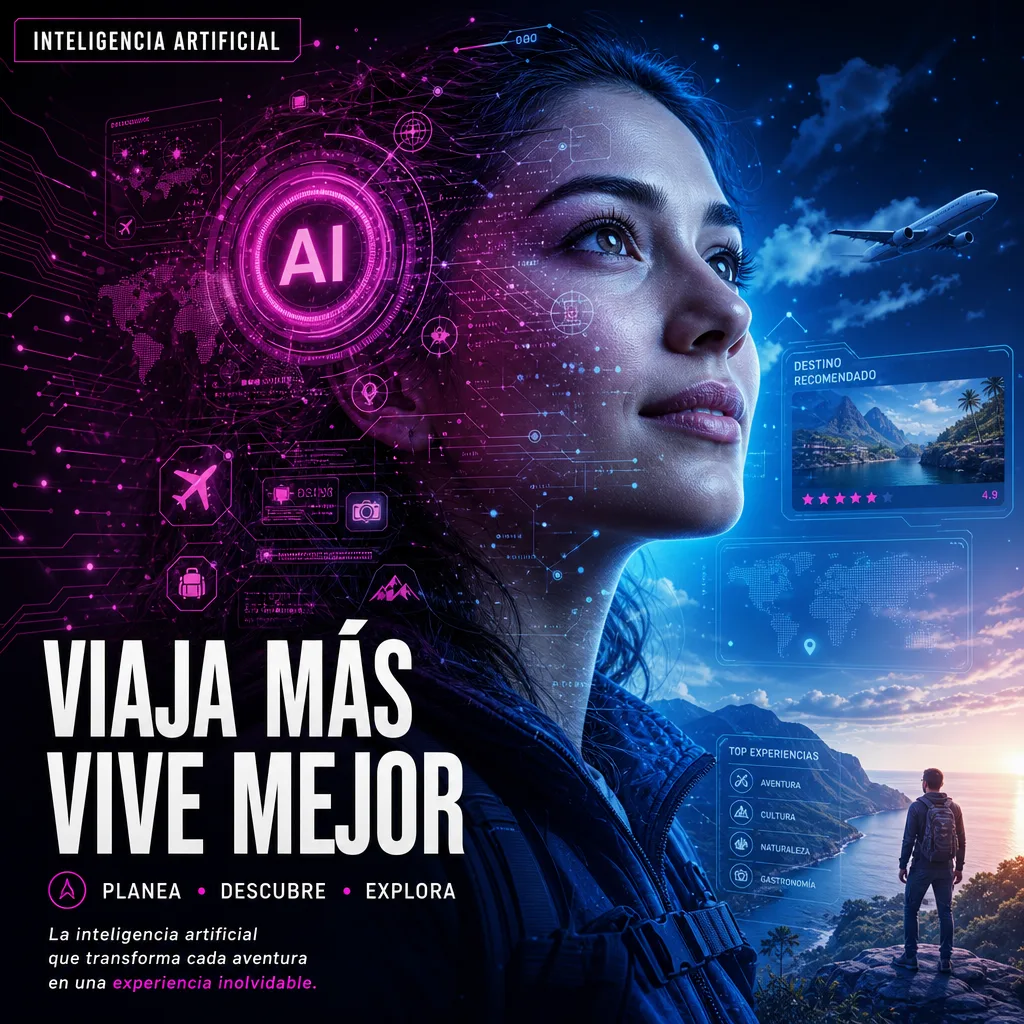 Illustration of Inteligencia Artificial: Tu Mejor Aliada para Aventuras de Viaje