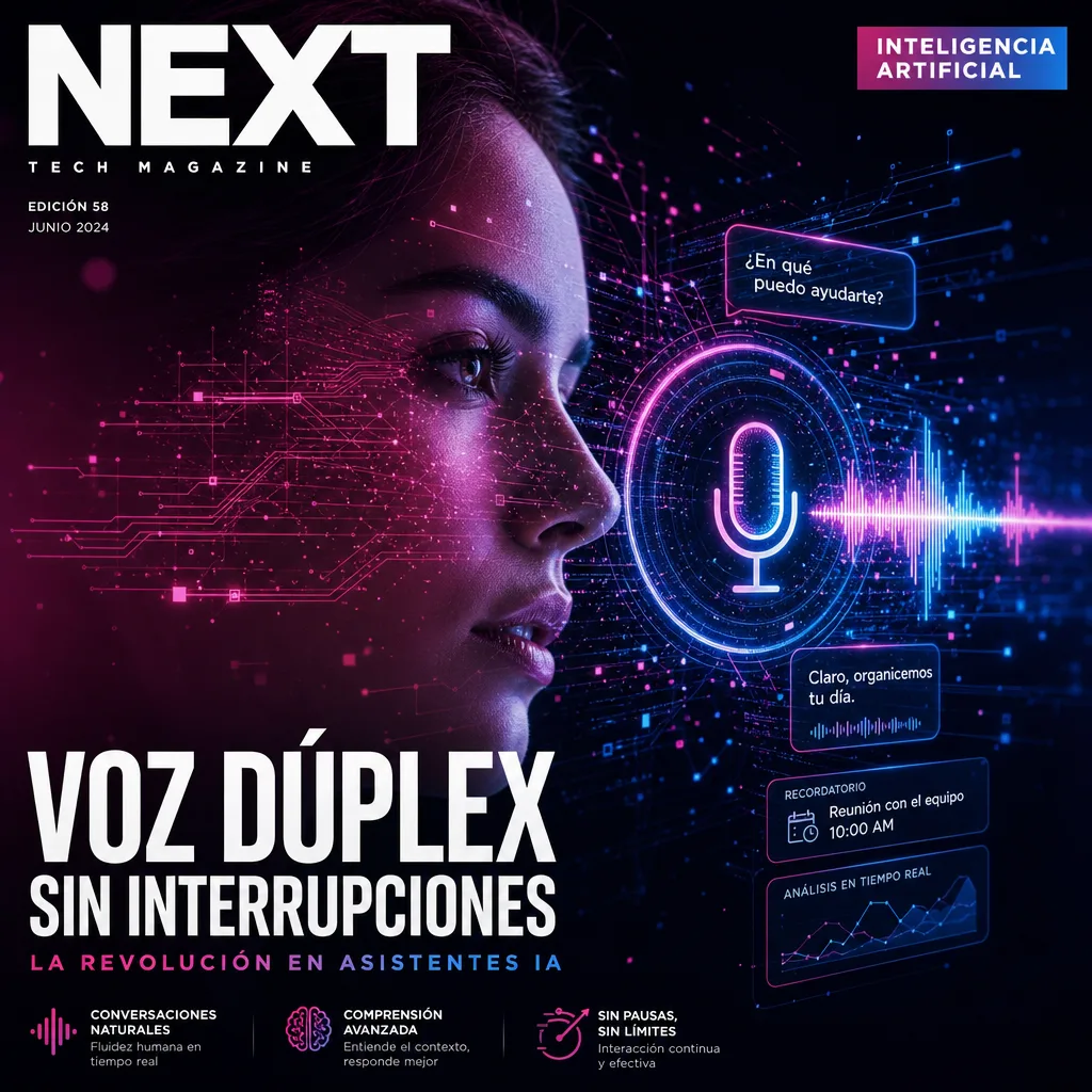 Illustration of Modelos De Voz Dúplex: Revolución Asombrosa Sin Pausas En Asistentes IA