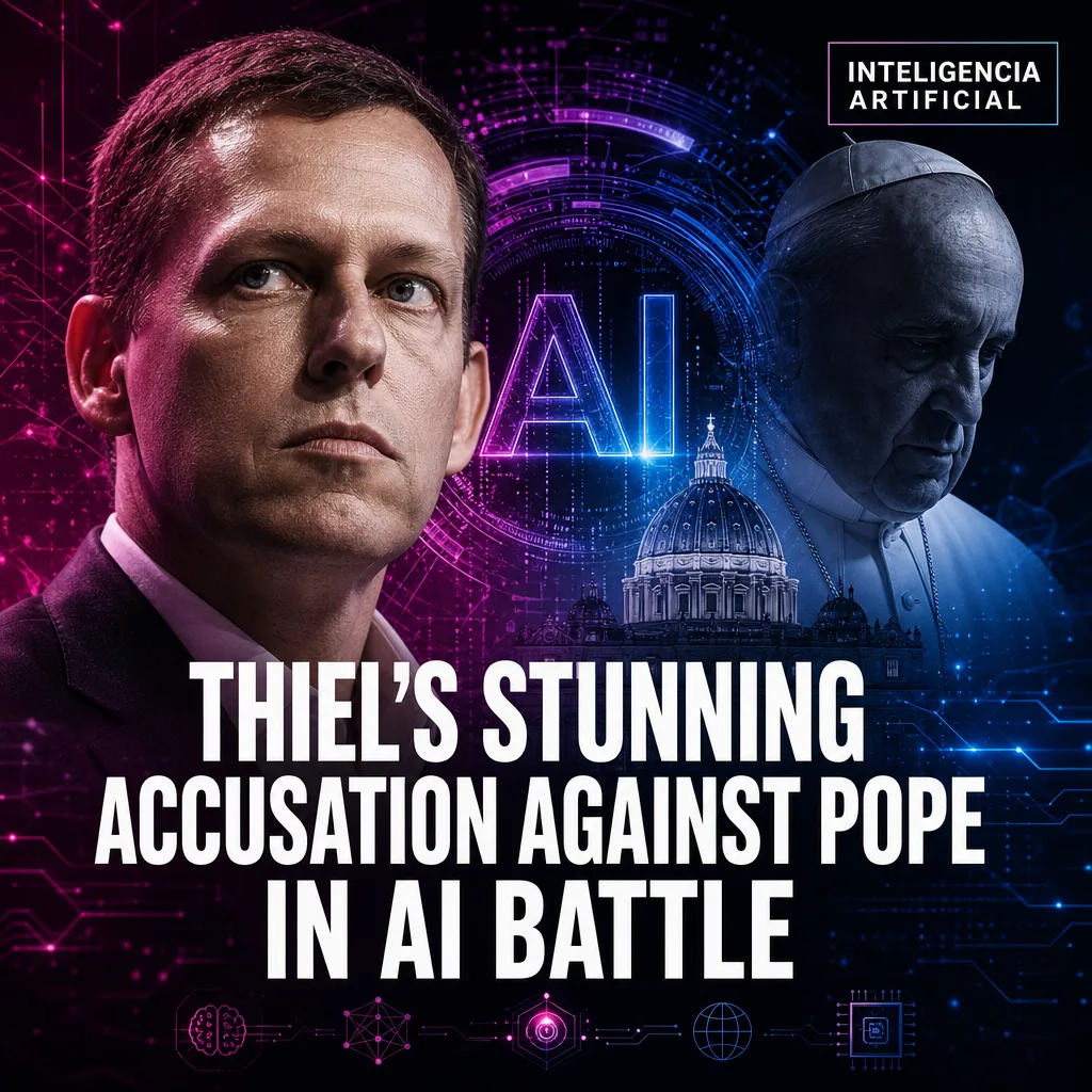 Illustration of Peter Thiel: Stunning Accusation Against Pope in AI Battle