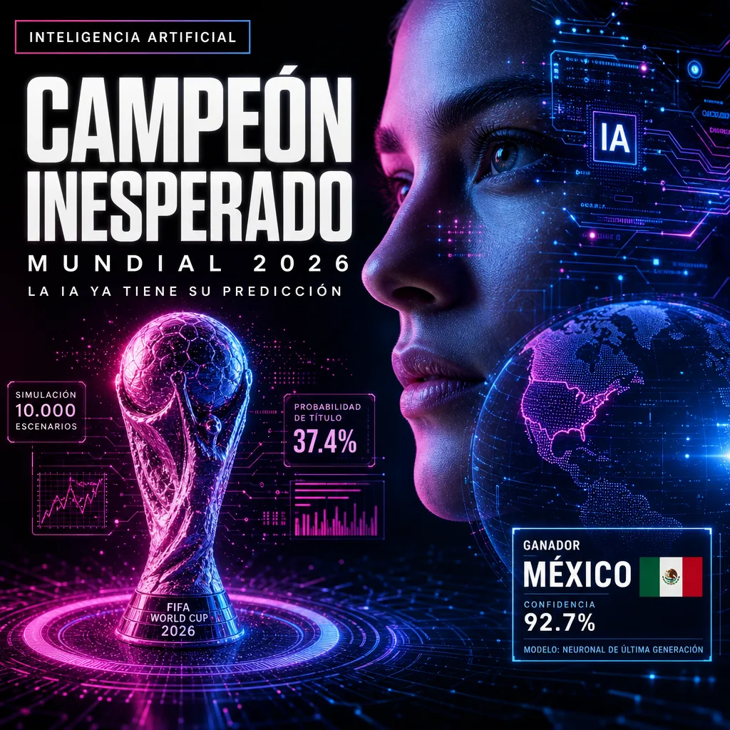 Illustration of Predicción: Sorprendente Ganador del Mundial 2026 Según la IA