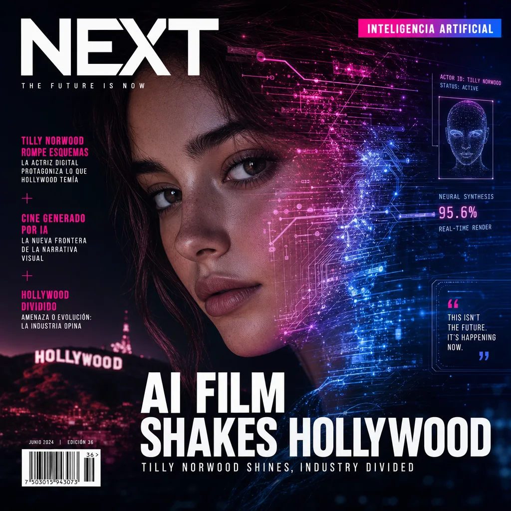 Illustration of Tilly Norwood Shines: Must-See AI-Led Film Divides Hollywood