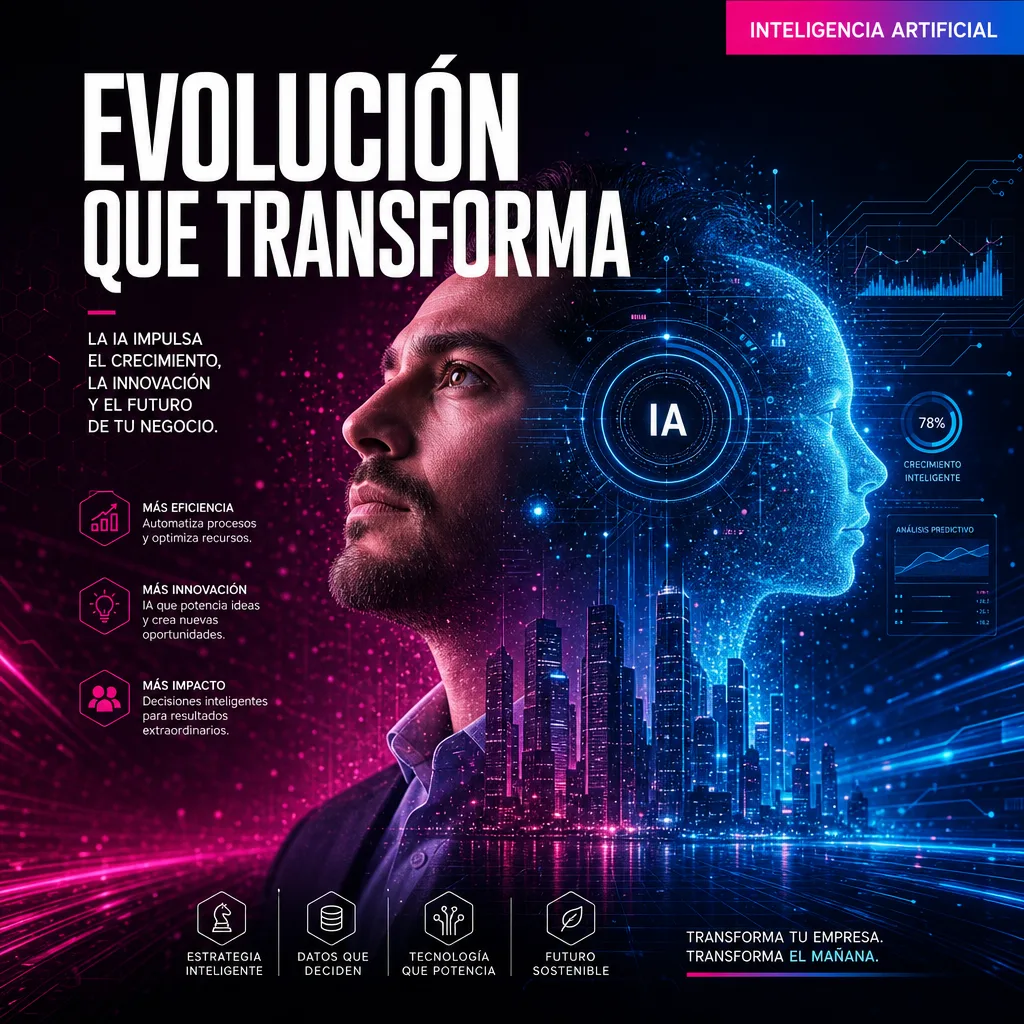 Illustration of Transformación Empresarial con IA: Descubre la Increíble Evolución Positiva