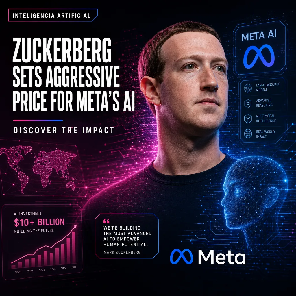 Illustration of Zuckerberg Sets Aggressive Price for Meta’s AI: Discover the Impact