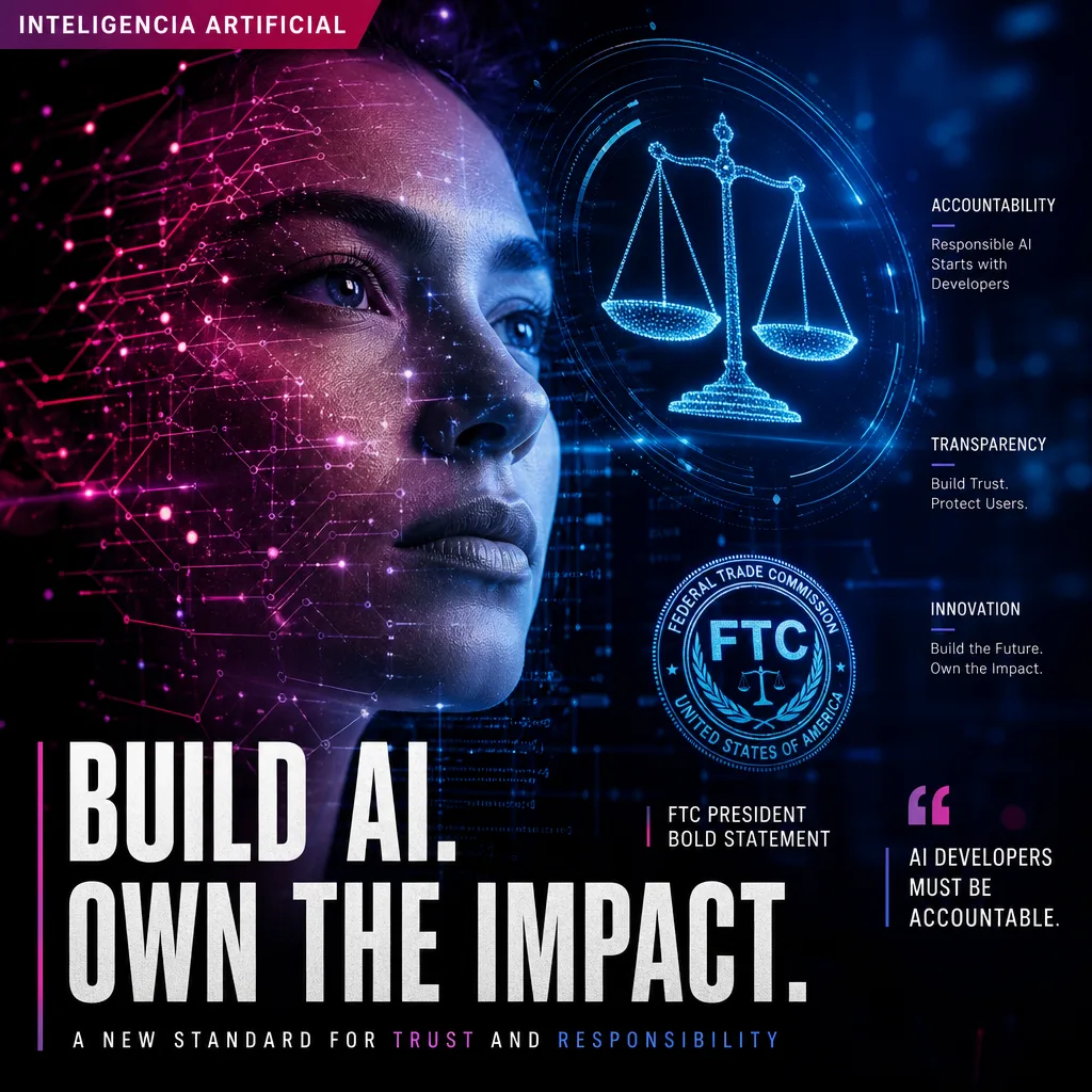 Illustration of AI Developers Must Be Accountable: FTC President's Bold Statement