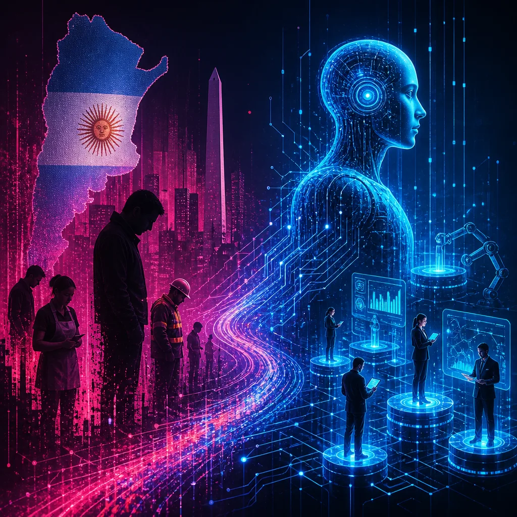 Illustration of Argentina AI Adoption: Shocking Impact on Jobs Revealed