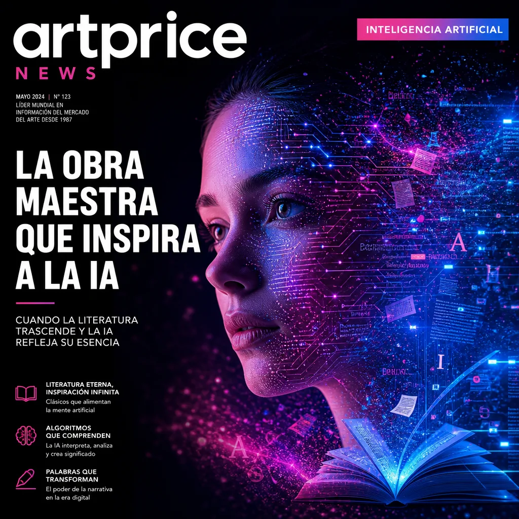 Illustration of Artprice News: Stunning Literary Masterpiece Becomes AI's Reflective Muse