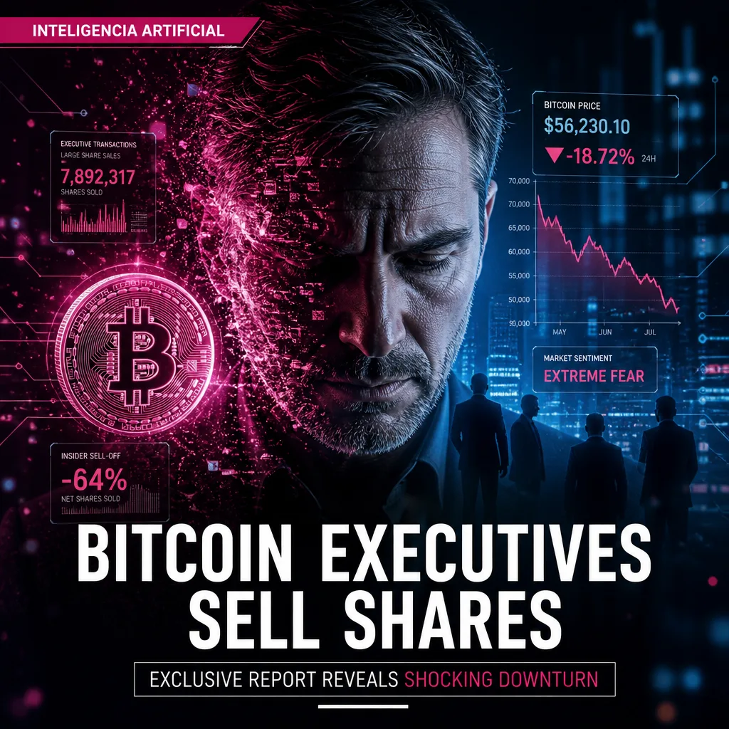 Illustration of Bitcoin Executives Sell Shares: Exclusive Report Reveals Shocking Downturn